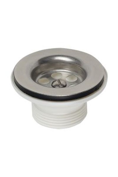 Выпуск 1 1/2" с нержавеющей сеткой белый М100 AQUANT