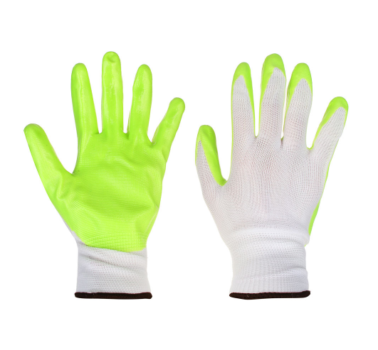 Перчатки садовые с нитриловым полуобливом полиэстер 25см р.9 INBLOOM 