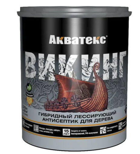 Акватекс ВИКИНГ 2,5л/4 палисандр гибридный лессирующий антисептик д/дерева New--144