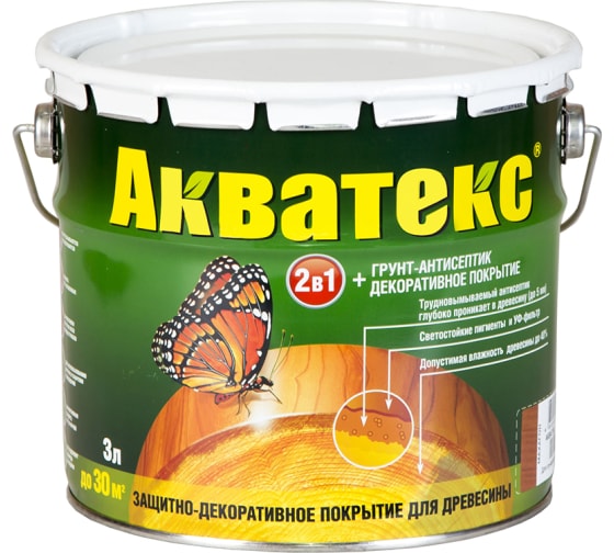 Акватекс 2в1 махагон 2,7л 