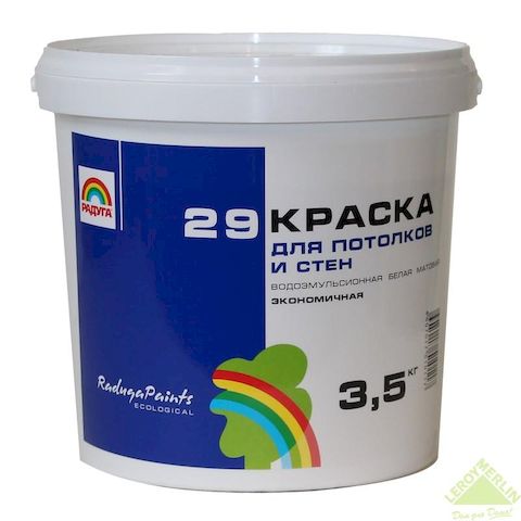 РАДУГА Краска ВД "Радуга 29", для стен и потолков 3,5 кг/4