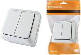 Выключатель 2-кл ОУ Ладога 10А SQ1801-0003 TDM