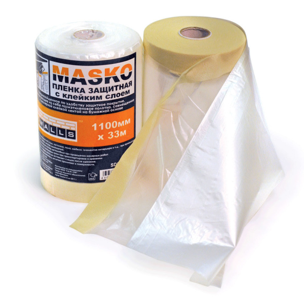 Пленка защитная SDC011T с клейким слоем MASKO 1100ммх33м 4WALLS/30
