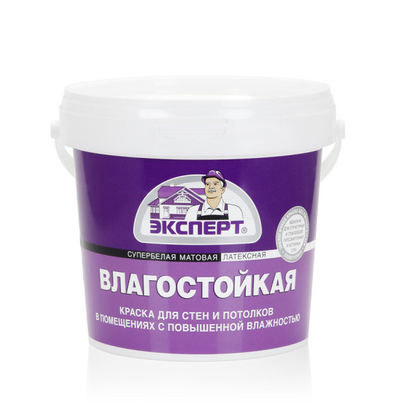 ЭКСПЕРТ краска влагостойкая супербелая (1,3кг)/6