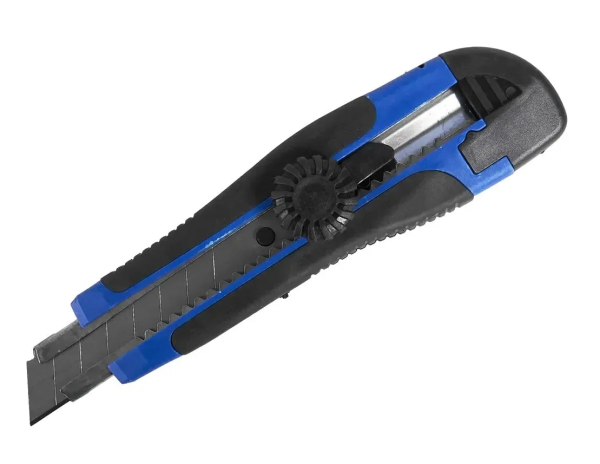 Нож 18мм выдвижное лезвие сегм с двухкомпонентной ручкой VERTEXTOOLS