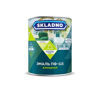 Эмаль ПФ-115 SKLADNO красная 0,8 кг 