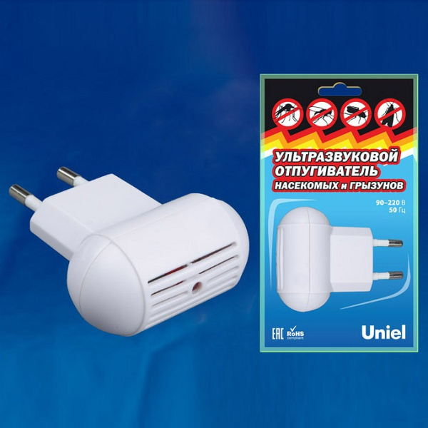 Отпугиватель грызунов,тараканов,комаров до 80м2 220V 65кГц UDR-E11 Uniel