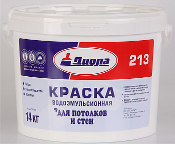 ДИОЛА Краска в/э для потолков и стен Д-213 (1,5кг)/12