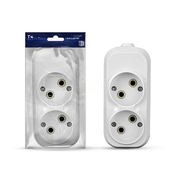 Колодка удлинителя 2м 10А б/заземл АБС-пластик белый TOKOV ELECTRIC TKE-C01-KU2