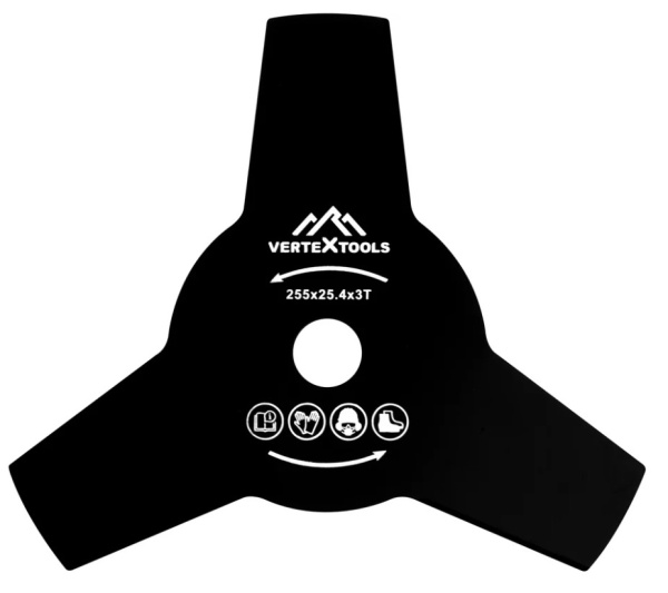 Диск для триммера 255х25,4 3зуб YK-B006 VERTEXTOOLS