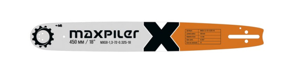 Шина для бензопил MXGB 450мм/18 0,325 1,3мм 72 звена
