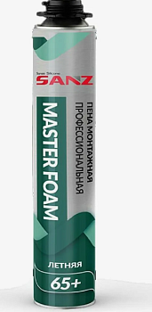 Пена монтажная профессиональная летняя SANZ PU FOAM MASTER 80, 950гр