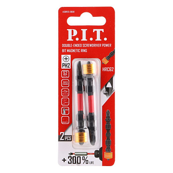 Бита PH2*65мм магнитная (2шт) PIT