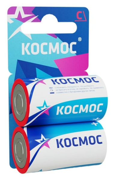 Элемент питания солевой C/R14 (блист.2шт) КОСМОС KOCR142BL