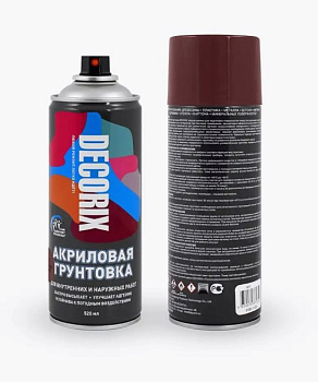 DECORIX  аэрозольная грунтовка 520 красно-коричневая