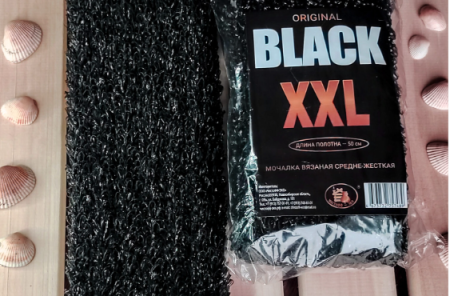Мочалка вязанная BLACK XXL