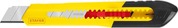 Нож STAYER из АБС пластика QUICK-9 сегмент, лезвия 9мм