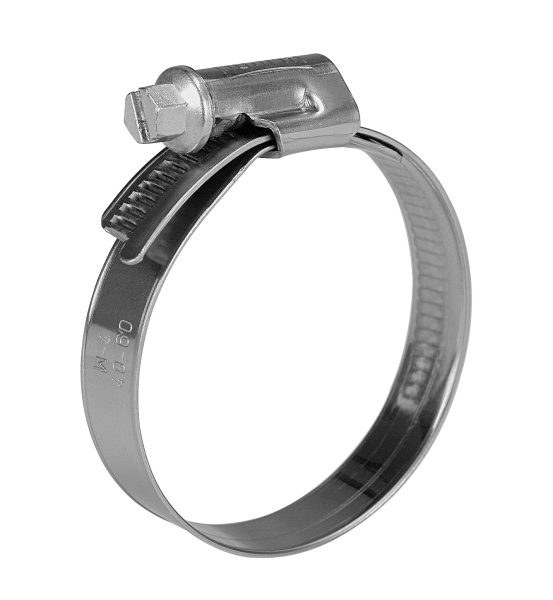 Хомут стальной винтовой 25-40 нерж 1-1"1/2 W2