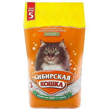 Наполнитель Сиб.кошка 5л Бюджет впитывающий