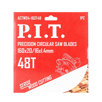 Диск пильный 160*20/16*1,4мм 48Т чистый рез PIT